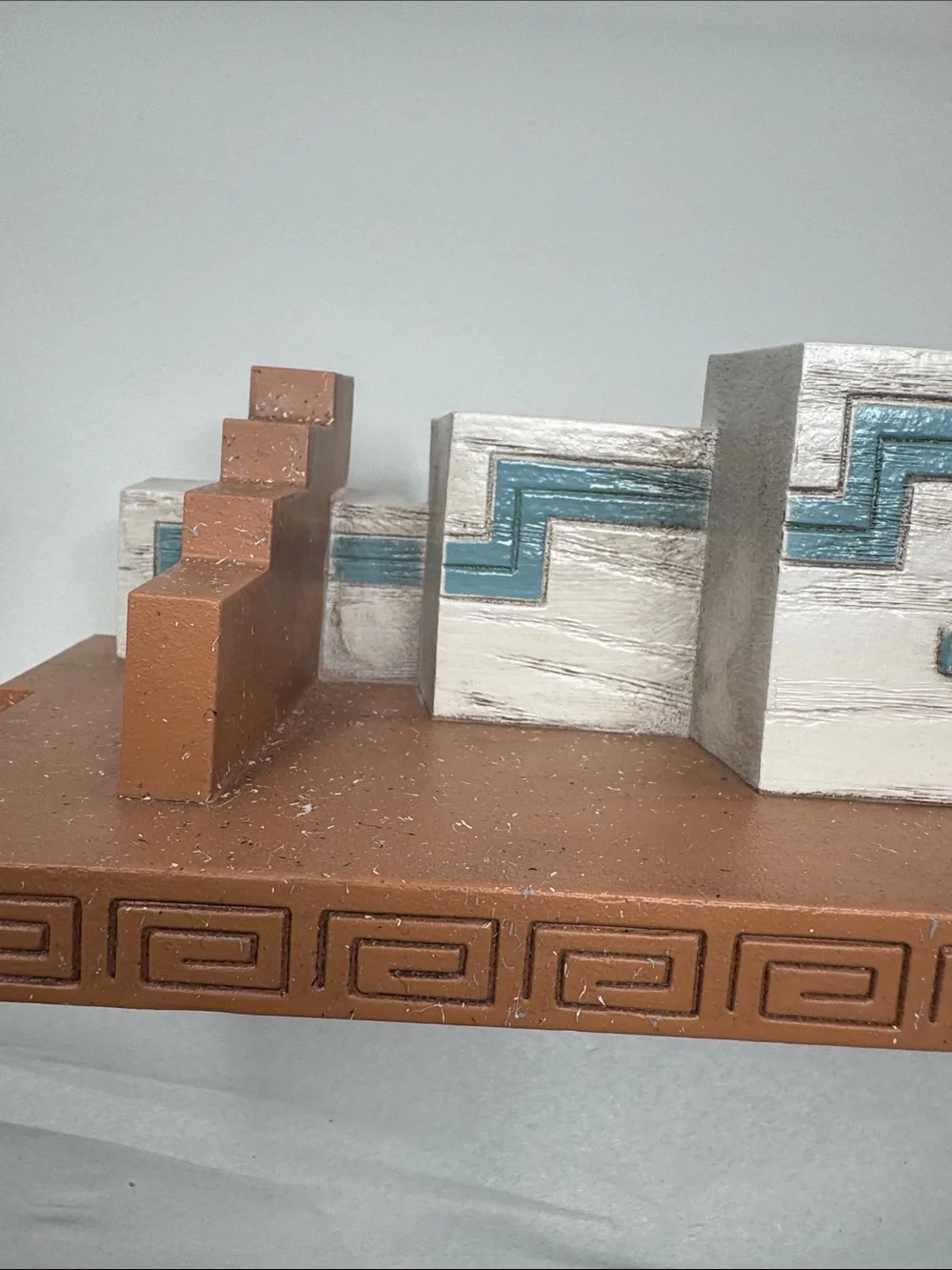 VINTAGE BURWOOD AZTEK SOUTHWESTERN WALL SHELF LOT CACTUS LOT OF 4 90S PLASTIC